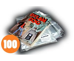 100 BUSTE 230 x 300 mm per FUMETTI BONELLI ALBO GIGANTE Tex Dylan Dog Zagor