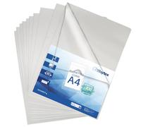 100 buste angolari A4 trasparenti trasparenti incolori lisci 90 micron, cartelline in plastica a L ad alta resistenza con tacca di facile apertura per archiviazione e presentazione di documenti