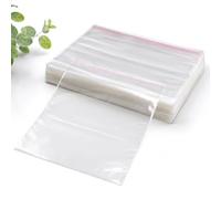 100 Buste Cellophane Trasparenti 40 x 46 + 4 cm con Chiusura Adesiva - Sacchetti Trasparenti per Vestiti, Magliette, Abbigliamento, Spedizioni, Imballaggio e Confezioni Regalo
