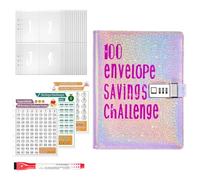 100 buste Challenge Binder-Challenge Book & Binder - Portable antistrappo Budget Planner Cash & Spese buste