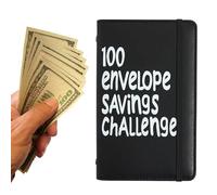 100 buste Challenge, libro di risparmio di denaro, 17,8 x 11,9 x 1,9 cm, organizer per budget, cartella contanti, pianificatore finanziario per reddito, gestione, acquisti bassi, fondi, monitoraggio