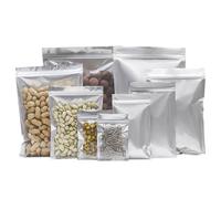 100 Buste con Cerniera in Foglio Argento, Richiudibili ed Ermetiche per la Conservazione. Eccellenti per Alimenti, Gioielli, Arte con Diamanti, Caramelle, Ferramenta e Piccoli Pezzi(Size:22x30cm)