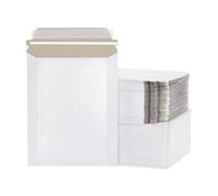 100 - Buste Di Cartone Rigide Bianche Auto-Adesive 11" X 13.5"