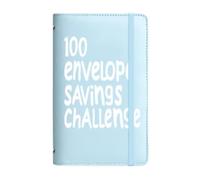 100 buste di risparmio di denaro - Planner di risparmio budget | Savings Challenges Book with Envelopes | Buste Money Saving Challenge | 100 Days Tracker Planner to Salve 5050 Dollari for Men Women