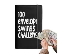 100 buste di risparmio di denaro - Planner di risparmio budget | Savings Challenges Book with Envelopes | Buste Money Saving Challenge | 100 Days Tracker Planner to Salve 5050 Dollari for Men Women