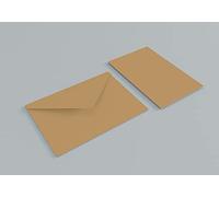 100 Buste e Cartoncini in scatola di PVC 6,5x8 cm (Avana)
