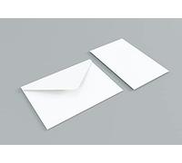 100 Buste e Cartoncini in scatola di PVC 6,5x8 cm (Bianco)