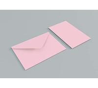 100 Buste e Cartoncini in scatola di PVC 9x14 cm (Rosa)