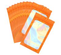 100 Buste foil 4x6" per confez. olografico arancione