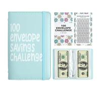 100 buste Money Saving Challenge - Libro di risparmio di denaro, | Cash Folder Organizer, Budget Tracking Tool | Home Finance Use For Income Budgeting Management Low Buy Urgency Fund Family Pl