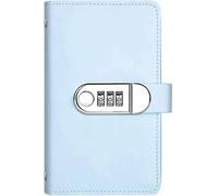 100 buste per il risparmio di denaro con blocco password, pianificatore di bilancio A6, libro di risparmio con buste per contanti (blu)