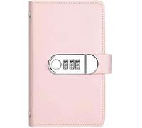 100 buste per il risparmio di denaro con blocco password, pianificatore di bilancio A6, libro di risparmio con buste per contanti, colore: rosa