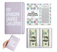 100 buste per risparmiare sfide, raccoglitore di bilancio per sfide di risparmio, libro di risparmio A6, sfida, per risparmiare denaro, un modo semplice e divertente per risparmiare per scuola, casa