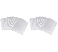 100 buste perforate in plastica formato A4, 30-35 micron, per cartelle, raccoglitori, portafogli, capacità 10-15 fogli, uso quotidiano (Confezione da 2)