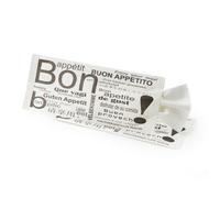 100 Buste Portaposate BON APPETIT con tovagliolo bianco 2 veli 38x38 cm 1E14
