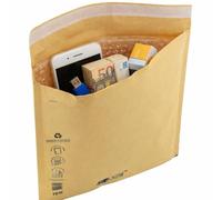 100 Buste Postali Imbottite con Pluriball Interno - Buste Per Spedizioni Imbottite per Oggetti Fragili, Chiusura Autoadesiva Trifix, Carta FSC Riciclata, Resistenti e Leggere,15 x 21 cm
