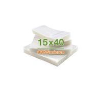 100 Buste sottovuoto 15x40 cm lisce per alimenti 90/95 micron