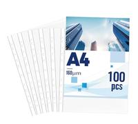 100 Buste Trasparenti A4,Alto Spessore Buste Crystal Formato A4 Buste Plastica a4 con Buchi Polipropilene Buste con Fori per la Protezione di Carta Atti Documenti