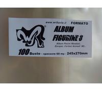 100 BUSTE W.R. FORMATO ALBUM FIGURINE 3 (ALBUM MONDIALI EUROPEI) 245X270
