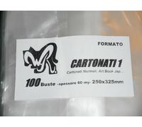100 BUSTE WR "CARTONATI 1" 250x325 mm x Cartonati Album Panini da 80-81 a 87-88