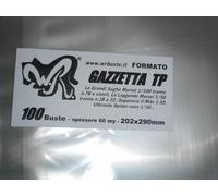100 BUSTE WR "GAZZETTA TP" 202x290 mm x Allegati Gazzetta Le Grandi Saghe Marvel