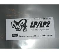 100 BUSTE WR "LP - LP2" 325x320 mm x Vinili 33 giri singoli e doppi