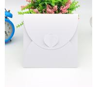 100 bustine busta custodia cuore regalo per CD e DVD In carta Kraft Bianco