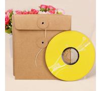 100 bustine custodia archivio per CD/DVD/BLU RAY carta Kraft modello chiusura