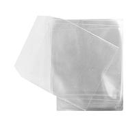 100 bustine per CD e DVD trasparenti in plastica pvc con aletta di chiusura