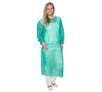 100 Camici in tessuto non tessuto monouso, camice protettivo monouso, dimensioni: ca. 130 x 140 cm (taglia unica); qualità professionale di bicap, colore verde