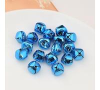 100 campane per fai da te, piccole campane per animali domestici, campane decorative natalizie, per gioielli, fai da te e festival, mini campane colorate, blu mare 6 mm