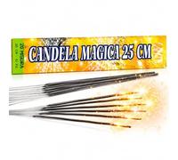 100 Candeline Magiche 25cm Scintille Luminose | Kit Bastoncini Scintillanti, Perfette per Matrimonio, Compleanno, Capodanno, Feste All'aperto e Party, Categoria 1