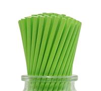 100 Cannucce Carta Verde Solida - 19,7 cm X 0,6 cm, Cannucce Verdi Per Natale, Decorazioni Per Feste Natalizie, Lavori Fai-Da-Te