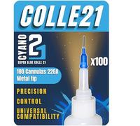 100 Cannuccia di precisione diametro 22GA per colla ciano Colle21, cannucce di precisione per colla ciano con Punta di Metallo calibro 22ga,