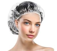 100 cappucci per doccia usa e getta, in plastica, impermeabili, trasparenti, per uomo e donna, salone spa, viaggio, uso domestico