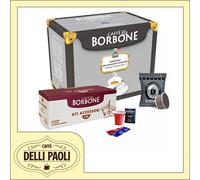 100 capsule Caffè Borbone compatibili Espresso Point NERA + Kit Accessori