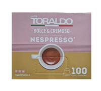 100 Capsule Caffè TORALDO Compatibili Nespresso Miscela Dolce e Cremoso Cremosa