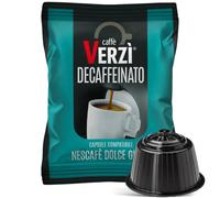 100 Capsule Caffè Verzì Compatibili Nescafè Dolce Gusto Decaffeinato DEK Verzi