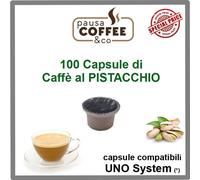 100 capsule cialde CAFFE' AL PISTACCHIO compatibili UNO SYSTEM