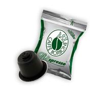 100 CAPSULE CIALDE CAFFE' BORBONE MISCELA VERDE DECAFFEINATO DEK COMP. NESPRESSO