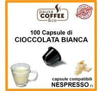 100 capsule cialde CIOCCOLATA BIANCA compatibile NESPRESSO