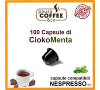 100 capsule cialde CIOKOMENTA-cioccolata alla menta compatibile NESPRESSO