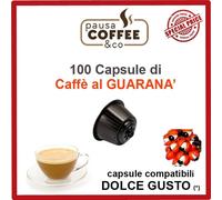 100 capsule cialde di CAFFE' AL GUARANA' compatibili Nescafè Dolce Gusto