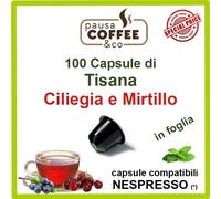 100 capsule cialde TISANA CILIEGIA e MIRTILLO compatibili NESPRESSO
