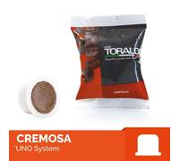 100 capsule compatibili unosystem caffè TORALDO | UNO SYSTEM |miscela CREMOSA