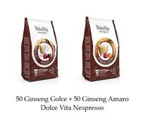 100 Capsule Dolce Vita di cui 50 GINSENG AMARO + 50 GINSENG DOLCE per NESPRESSO