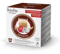 100 Capsule GINSENG DOLCE Compatibili con macchine NESPRESSO marca DOLCE VITA - 10 Scatoline da 10 Capsule Prodotto Senza Glutine *