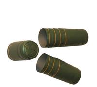 100 capsule per bottiglie di vino: capsula termoretraibile verde con bordo dorato 31 x 55 mm e nastro abrasivo