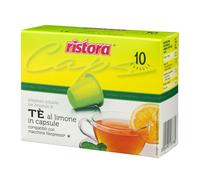 100 Capsule Pods Compatible with Nespresso Ristora Te' with Lemon