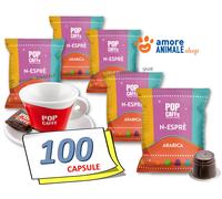 100 Capsule → POP Caffè N-Esprè ARABICA - Cialde Nesprè Compatibili NESPRESSO